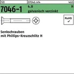 Senkschraube ISO 7046-1 PH M6x60-H 4.8 galv.verz. 200St.
