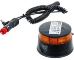BGS Akku-Rundumkennleuchte gelb mit Magnet 12 V / 24 V &Oslash; 130 mm - 70343
