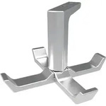 hermeta Decken-Mantelhaken 0201 vierfach A.83mm Alu.silberf.elox.H.55mm -...
