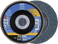 PFERD 67664125, F&auml;cherschleifscheibe D.125mm K.40 fl.VA (INOX) ZK Z PFERD