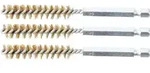BGS Messingb&uuml;rste 15 mm Antrieb Au&szlig;ensechskant 6,3 mm (1/4") 3tlg. - 3078-15-M