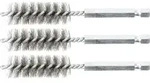 BGS Stahlb&uuml;rste 15 mm Antrieb Au&szlig;ensechskant 6,3 mm (1/4") 3tlg. - 3078-15-S