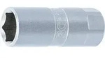 BGS Z&uuml;ndkerzen-Einsatz Sechskant Antrieb Innenvierkant 12,5 mm (1/2") SW 18 mm -