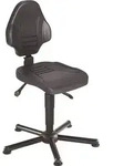 Arbeitsdrehstuhl W13 Bodengleiter Polyurethanschaum schwarz