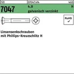 Linsensenkschraube ISO 7047 PH M5x60-H 4.8 galv.verz. 200St.