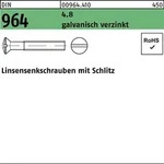 Linsensenkschraube DIN 964 Schlitz M5x 80 4.8 galv.verz. 100 St&uuml;ck