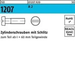 Zylinderschraube ISO 1207 Schlitz M4x 30 A 2 200 St&uuml;ck