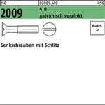 Senkschraube ISO 2009 Schlitz M6x 35 4.8 galv.verz. 200 St&uuml;ck