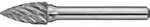 Fr&auml;sstift SPG Special Steel D.10mm Kopf-L.20mm Schaft-D.6mm HM Verz.Kreuz TW