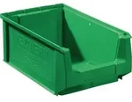 Sichtlagerkasten L350/300xB210xH140mm PE gr&uuml;n TECWERK