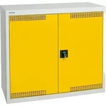 Stumpf Umweltschrank BP-2 lichtgrau / signalgelb + 2 Auffangwannen durchgehend -