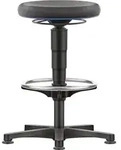 Drehhocker Bodengleiter u.Fu&szlig;ring Supertec schwarz