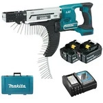 Makita DFR750RTE, Makita DFR750RTE Akku-Magazinschrauber 18 V / 2x 5,0 Ah Akku +