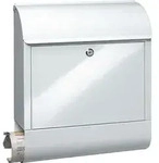 BURG-W&Auml;CHTER Briefkasten Scandic 825 W H.460mm B.380mm T.125mm wei&szlig; STA DIN C4 -