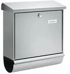 BURG-W&Auml;CHTER Briefkasten Comfort-Set 39130 Ni H.440mm B.380mm T.148mm VA DIN C4 -