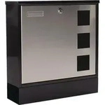 Briefkasten Design H.380mm B.370mm T.120mm schwarz STA DIN C4 ROTTNER