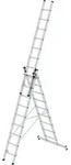 G&uuml;nzburger Steigtechnik Mehrzweckleiter 3tlg. mit nivello-Traverse 3 x 9 Sprossen -