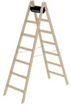 G&uuml;nzburger Steigtechnik Sprossen-Stehleiter Holz 2 x 7 Sprossen - 033214