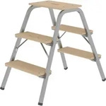 G&uuml;nzburger Steigtechnik Stahl-Holz-Tritt 2 x 3 Stufen - 039003