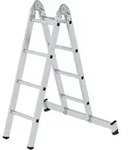 G&uuml;nzburger Steigtechnik Klappleiter 2tlg. mit nivello-Traverse 2 x 4 Sprossen -