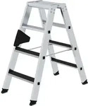 G&uuml;nzburger Steigtechnik Stufen-Stehleiter beidseitig begehbar mit clip-step R13 2 x
