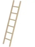 G&uuml;nzburger Steigtechnik Sprossen-Anlegeleiter Holz ohne Traverse 6 Sprossen - 033106