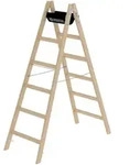 G&uuml;nzburger Steigtechnik Sprossen-Stehleiter Holz 2 x 6 Sprossen - 033212