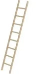 G&uuml;nzburger Steigtechnik Sprossen-Anlegeleiter Holz ohne Traverse 8 Sprossen - 033108