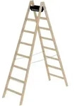 G&uuml;nzburger Steigtechnik Sprossen-Stehleiter Holz 2 x 8 Sprossen - 033216