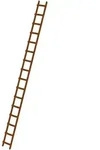 G&uuml;nzburger Steigtechnik Dachleiter Holz 16 Sprossen - 033123