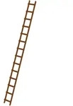 G&uuml;nzburger Steigtechnik Dachleiter Holz 14 Sprossen - 033122