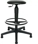 Drehhocker m.Gleiter Kunstlederpolster schwarz Sitz-H.540-800mm TOPSTAR