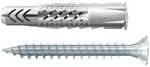 Fischer 25x Universald&uuml;bel UX 8 x 50 R S/25 mit Rand und Schraube - 94760