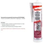 Fischer 512208, Fischer Sanit&auml;rsilicon DSSA 310 ml fugengrau - 512208
