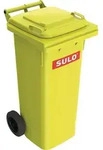 SULO M&uuml;llgro&szlig;beh&auml;lter 80l HDPE gelb fahrbar,n.EN 840 - 1088390