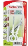 Fischer 2x Universald&uuml;bel UX 8x50 R OH N mit Rand und &Ouml;senschraube nylonbeschichtet