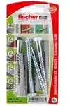 Fischer 4x Universald&uuml;bel UX 10 x 60 mm R S mit Rand und Schraube - 77863
