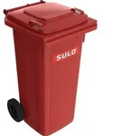 SULO M&uuml;llgro&szlig;beh&auml;lter 120l HDPE rot fahrbar,n.EN 840 - 1074144