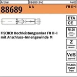 Hochleistungsanker R 88689 FH II 15/M 10 I A 4 25 St&uuml;ck FISCHER