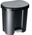 Tretabfallsammler TRIO 1x10/2x15l B420xH585mm Ku.schwarz ROTHO