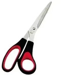 WEDO Schere 9768 21,0cm Edelstahl Softgriff schwarz/rot