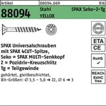 Spax 088094006090035035, Schraube R 88094 SEKO Spitze/PZ 3,5x35/22-Z Stahl galv.verz.
