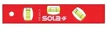SOLA 1430601, SOLA Torpedowasserwaage PTM 5 20cm ABS Ku.rot 1,50 mm/m Magnet -