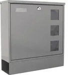 Briefkasten Postale H.380mm B.365mm T.120mm grau STA DIN C4 ROTTNER