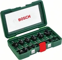 Bosch Fr&auml;ser-Set-HM 15tlg. Durchmesser: 1/4 Schaft - 2607019468