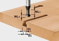 Festool 491035, Festool T-Nutfr&auml;ser HW Schaft 8 mm HW S8 D10,5/NL13 - 491035