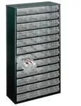 raaco Kleinteilemagazin B 306 x T 150 x H 552 mm Stahlblech mit Gummif&uuml;&szlig;en - 137393