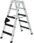 G&uuml;nzburger Steigtechnik Stufen-Stehleiter 250 kg beidseitig begehbar mit clip-step