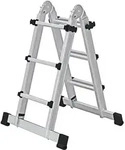 G&uuml;nzburger Steigtechnik Teleskopleiter 4tlg. mit Traverse 4 x 3 Sprossen - 032121
