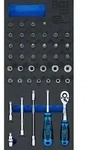 BGS Werkstattwageneinlage 1/3: Steckschl&uuml;ssel-Satz 6,3 mm (1/4") 41tlg. - 4054